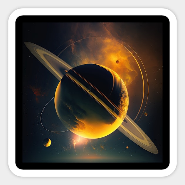 saturn Sticker by rocknerd